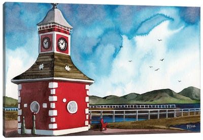 Knightstown Clock Valentia Canvas Art Print - Terri Kelleher