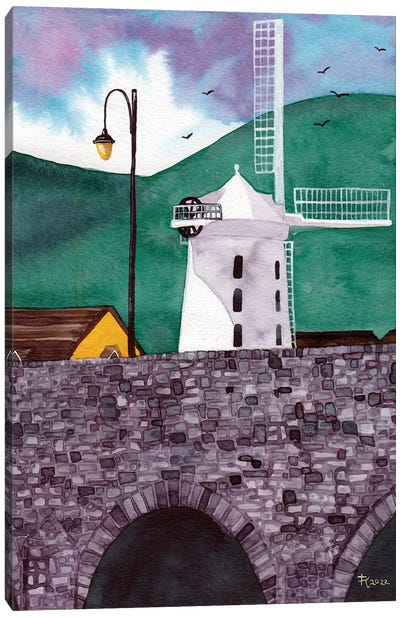 Blennerville Windmill Canvas Art Print - Watermill & Windmill Art
