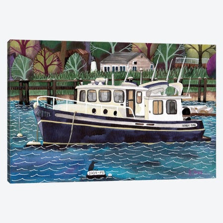 Nordic Tug, Onset Harbor Canvas Print #TKH184} by Terri Kelleher Canvas Art