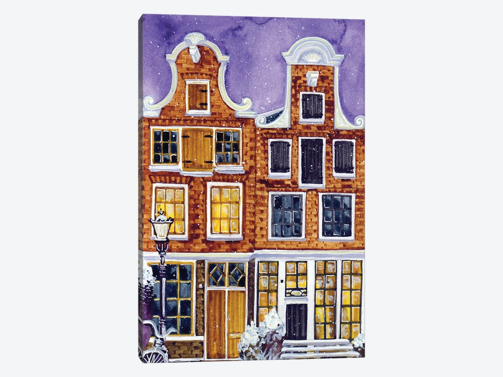 Amsterdam Houses by Terri Kelleher 1-piece Canvas Artwork
