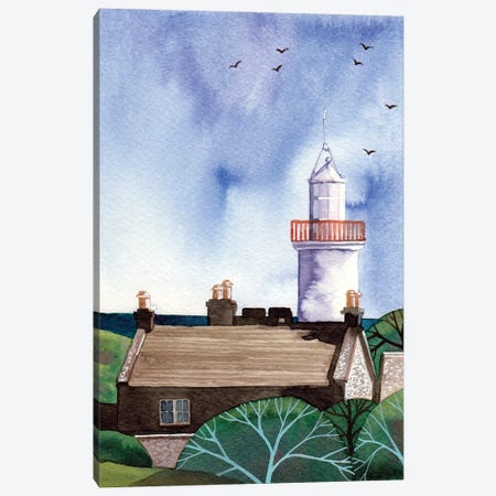 Scattery Island Lighthouse Canvas Print #TKH203} by Terri Kelleher Canvas Wall Art