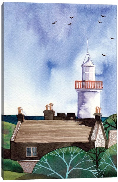 Scattery Island Lighthouse Canvas Art Print - Terri Kelleher