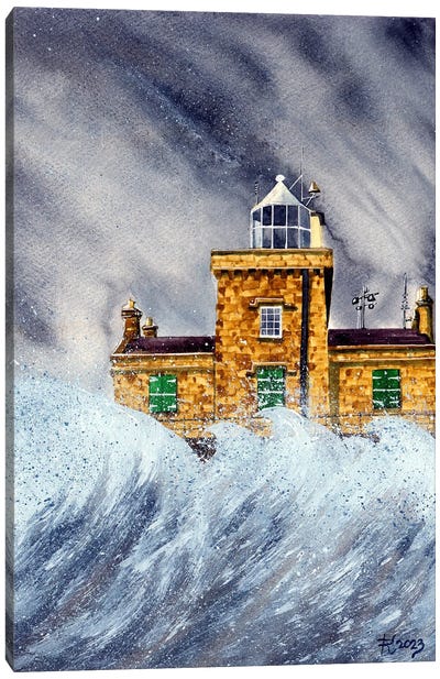 Blacksod Lighthouse, Dublin Canvas Art Print - Terri Kelleher