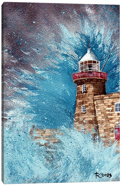 Howth Lighthouse, Ireland Canvas Art Print - Terri Kelleher