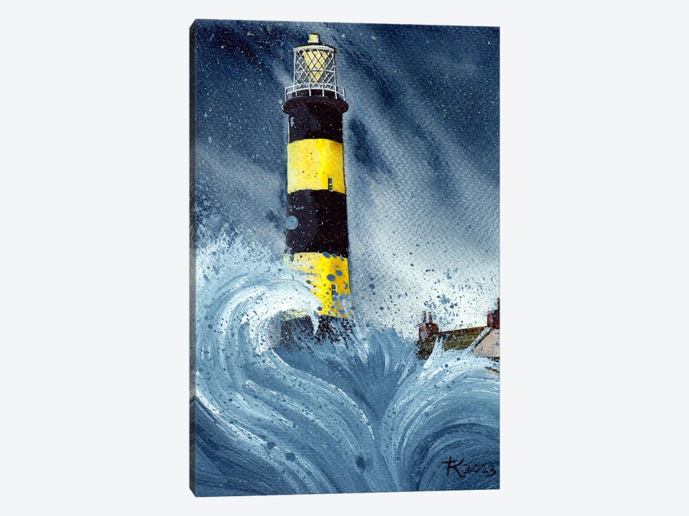 St. John's Point Lighthouse, Downpatrick by Terri Kelleher 1-piece Canvas Artwork