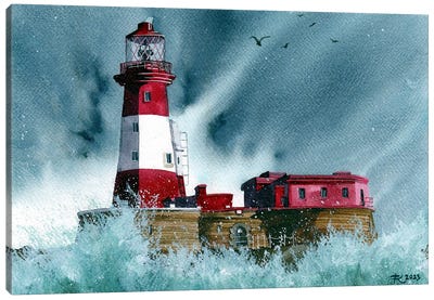 Longstone Lighthouse, UK Canvas Art Print - Terri Kelleher