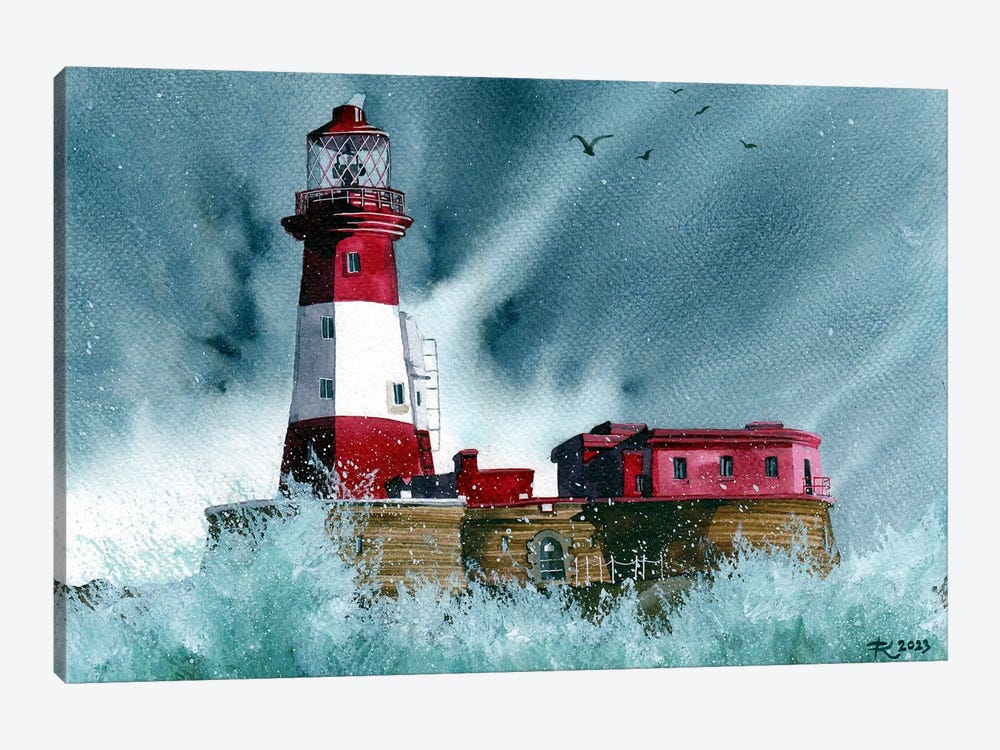 Longstone Lighthouse, UK by Terri Kelleher 1-piece Art Print
