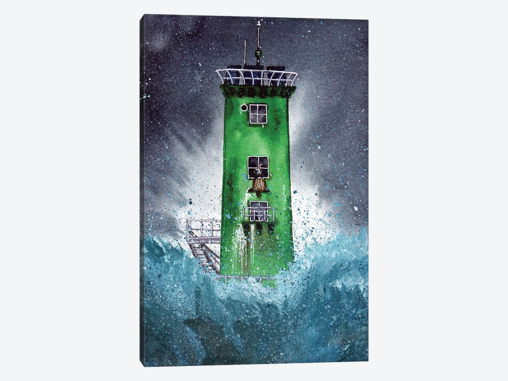 North Bull Lighthouse, Dublin, Ireland by Terri Kelleher 1-piece Canvas Wall Art
