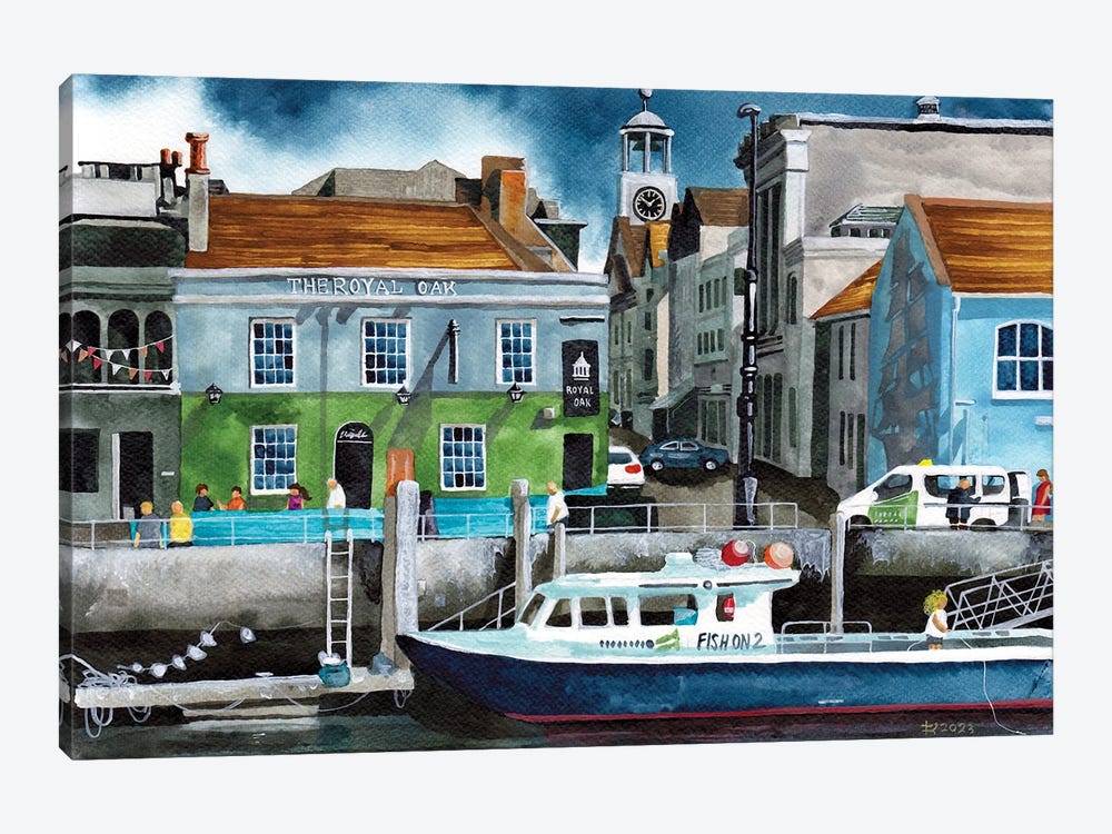 Weymouth Harbour, UK by Terri Kelleher 1-piece Canvas Print