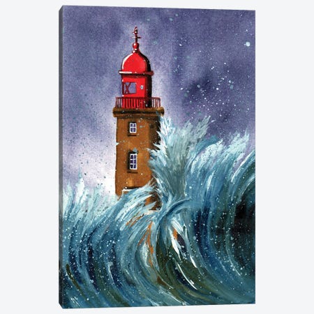 Bremerhaven Lighthouse, Germany Canvas Print #TKH236} by Terri Kelleher Canvas Wall Art