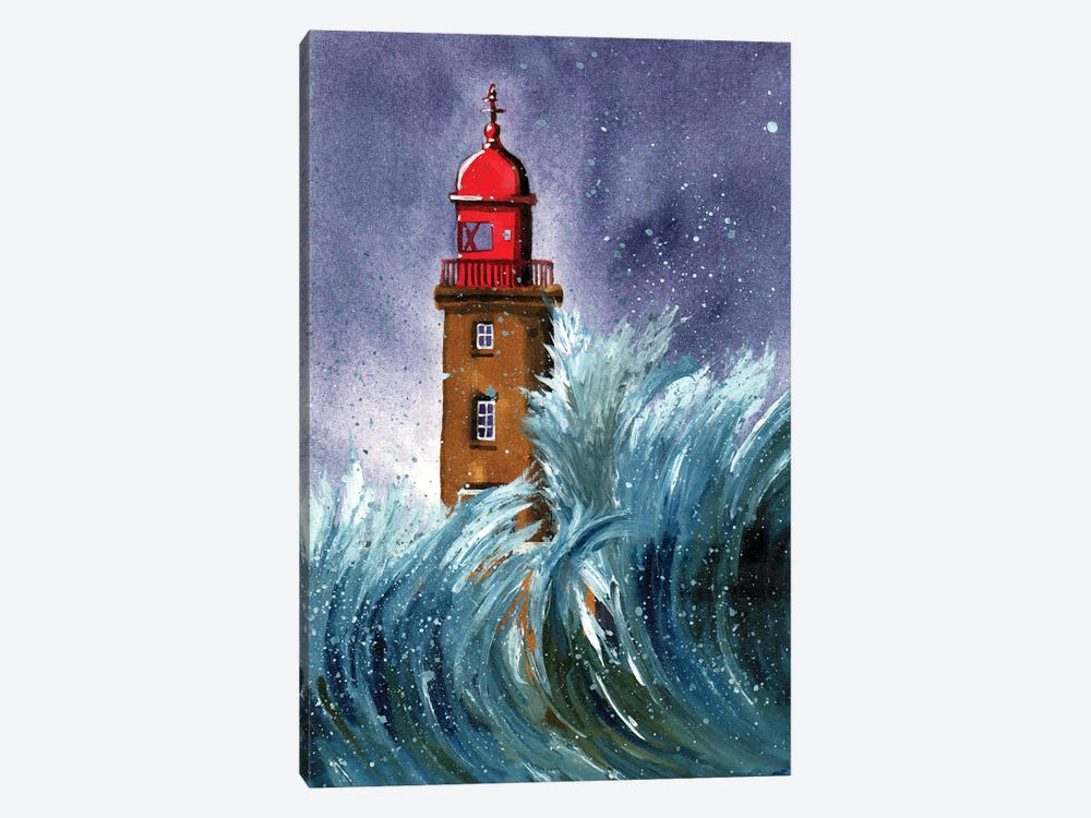 Bremerhaven Lighthouse, Germany by Terri Kelleher 1-piece Canvas Wall Art