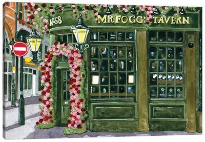 Mr. Fogg's Tavern, London Canvas Art Print - Terri Kelleher