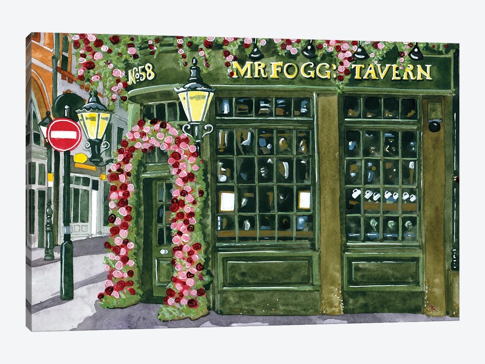 Mr. Fogg's Tavern, London by Terri Kelleher 1-piece Canvas Wall Art