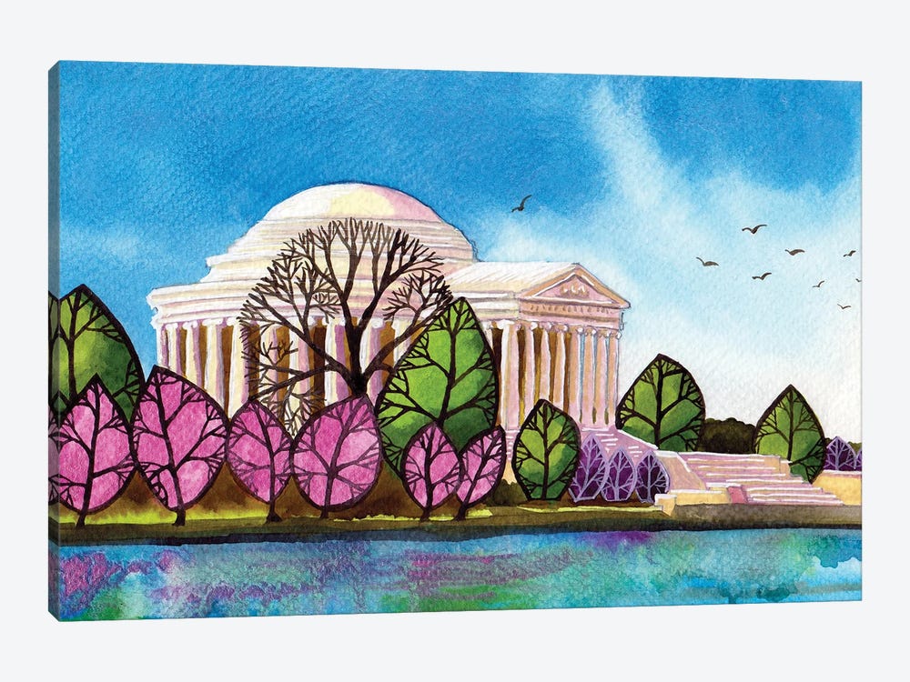 Cherry Blossoms In DC by Terri Kelleher 1-piece Canvas Art
