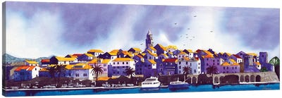 Korcula, Croatia Canvas Art Print - Purple Art