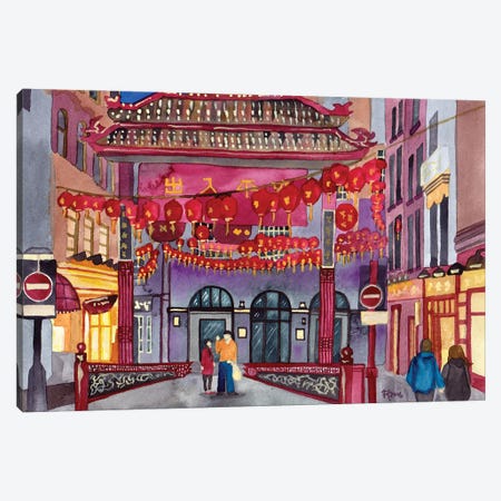 Chinatown Canvas Print #TKH27} by Terri Kelleher Art Print