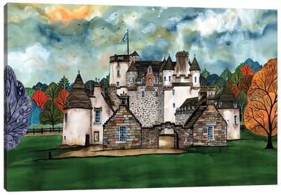 Castle Fraser, Scotland Canvas Art Print - Castle & Palace Art