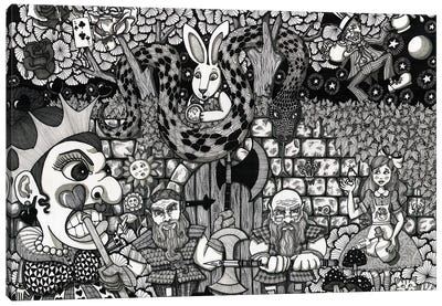 A Night In Wonderland Canvas Art Print - Mushroom Art
