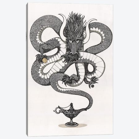 Dragon Genie Canvas Print #TKH37} by Terri Kelleher Canvas Wall Art