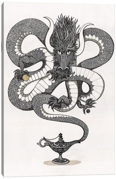 Dragon Genie Canvas Art Print - Terri Kelleher