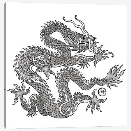 Dragon Ink II Canvas Print #TKH38} by Terri Kelleher Art Print