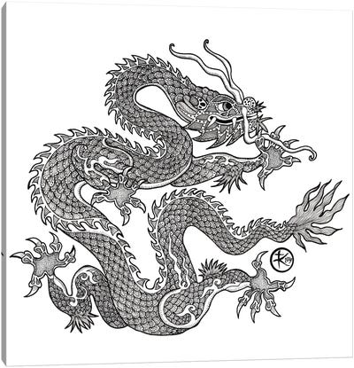Dragon Ink II Canvas Art Print - Terri Kelleher