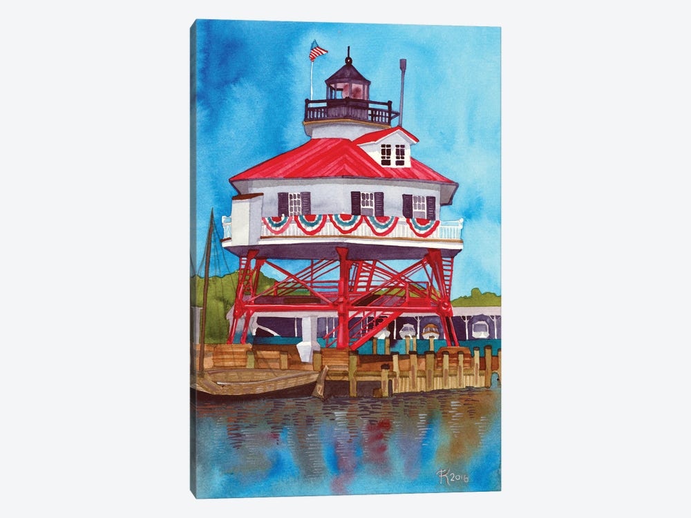 Drum Point Lighthouse by Terri Kelleher 1-piece Canvas Wall Art
