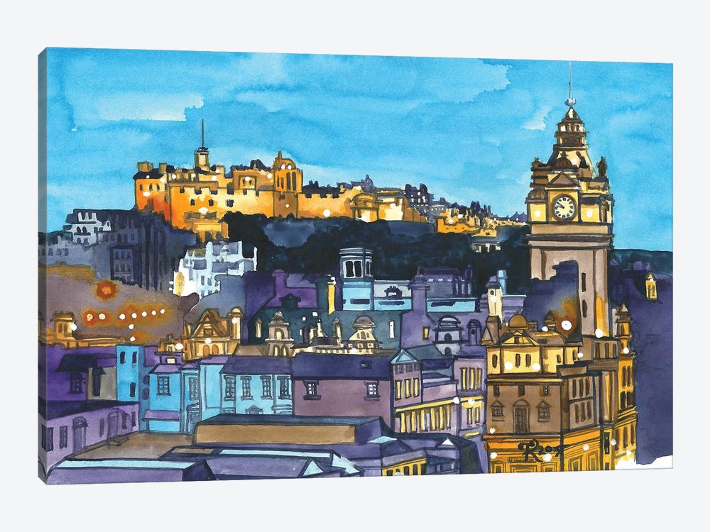 Edinburgh Nights by Terri Kelleher 1-piece Canvas Art Print