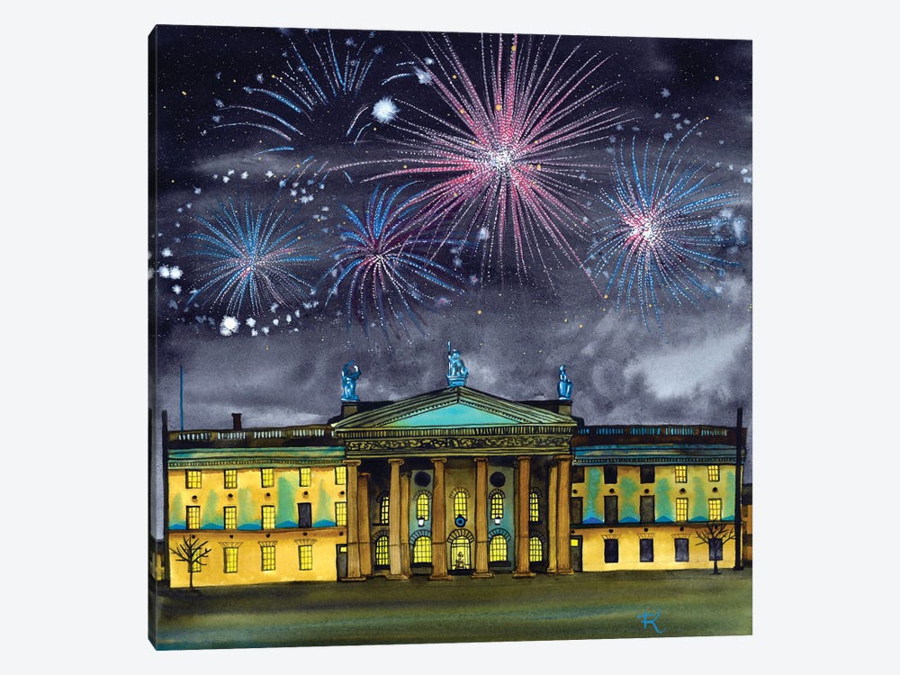 The GPO With Fireworks by Terri Kelleher 1-piece Art Print