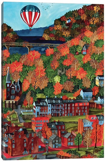 Harper's Ferry In Autumn Canvas Art Print - Hidden Pictures