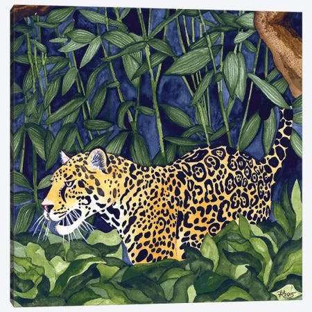 Jungle Cat Canvas Print #TKH70} by Terri Kelleher Art Print