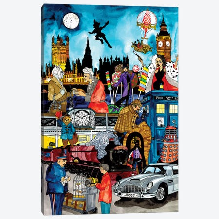 London Storytime Canvas Print #TKH81} by Terri Kelleher Canvas Artwork