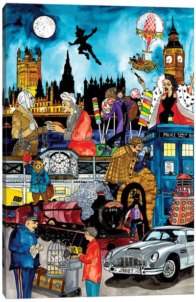 London Storytime Canvas Art Print - Hidden Pictures