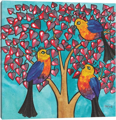 Love Tree Canvas Art Print - Terri Kelleher