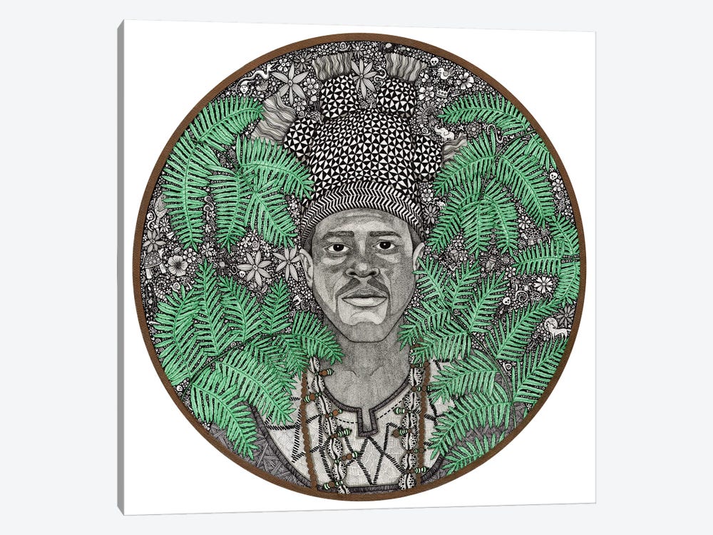 Portrait Of An Ancient African King - Mansa Musa by Terri Kelleher 1-piece Canvas Art Print