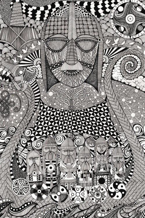 Ancient Faces - Viking by Terri Kelleher wall art