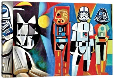 Le Demoiselle De Tatooine Canvas Art Print - Darth Vader