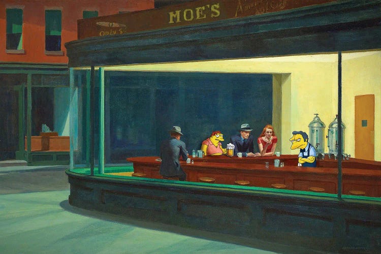 Moe's Nighthawks by Tony Leone wall art