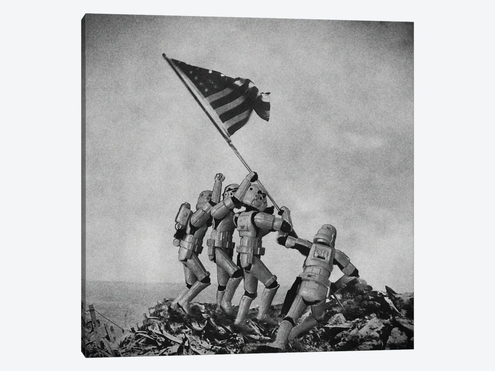 Flag Raising On Iwo Jima by Tony Leone 1-piece Canvas Artwork