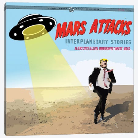Mars Attacks Canvas Print #TLE141} by Tony Leone Canvas Artwork
