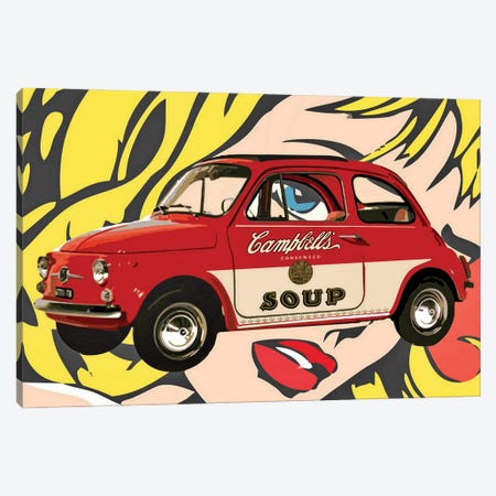Pop Car Canvas Print #TLE39} by Tony Leone Art Print