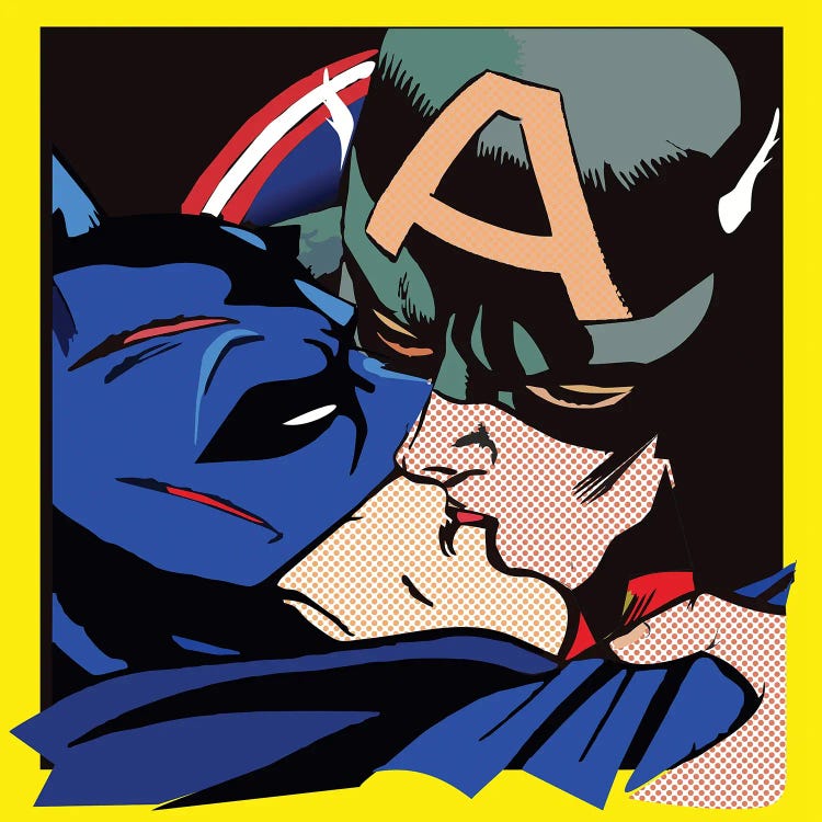 Cap Kissing Bruce by Tony Leone wall art