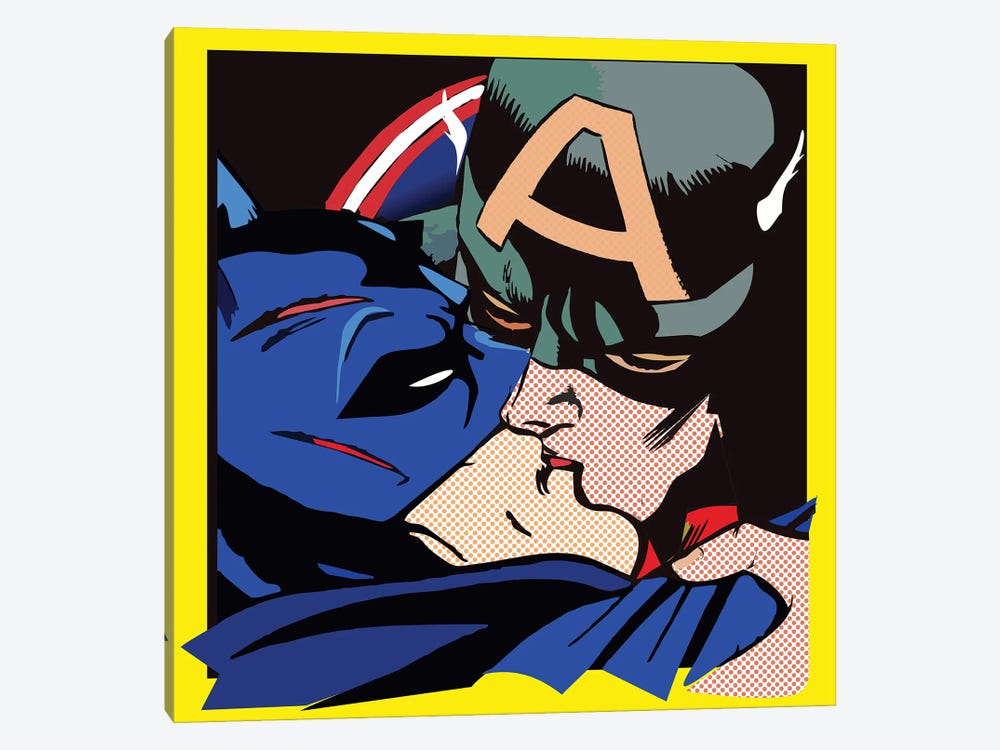 Cap Kissing Bruce by Tony Leone 1-piece Canvas Artwork