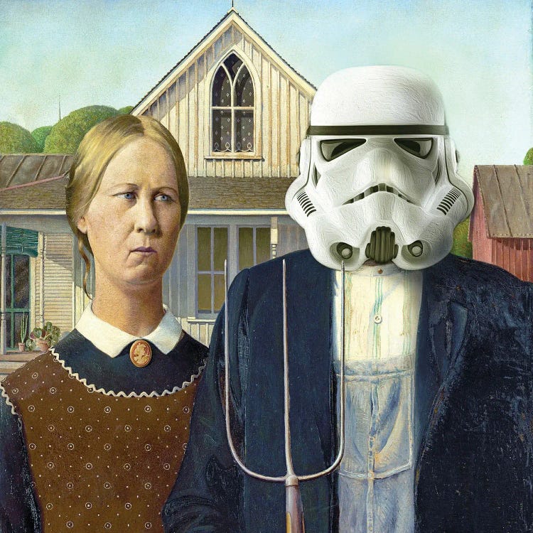 American Gothic Revisited - From National Gallery Series