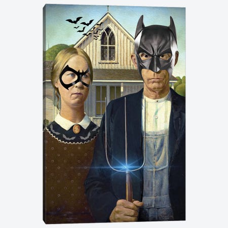American Bat Gothic Canvas Print #TLE96} by Tony Leone Canvas Art