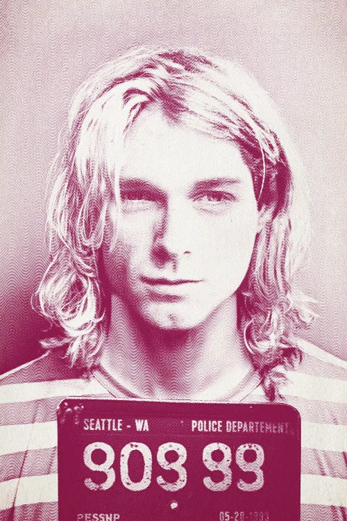 Kurt Cobain - Red Mugshot