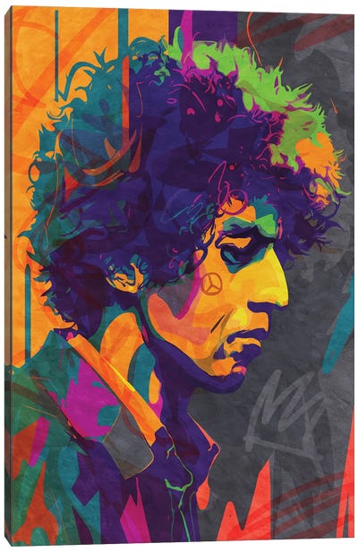 Bob Dylan Portrait Canvas Art Print - Bob Dylan