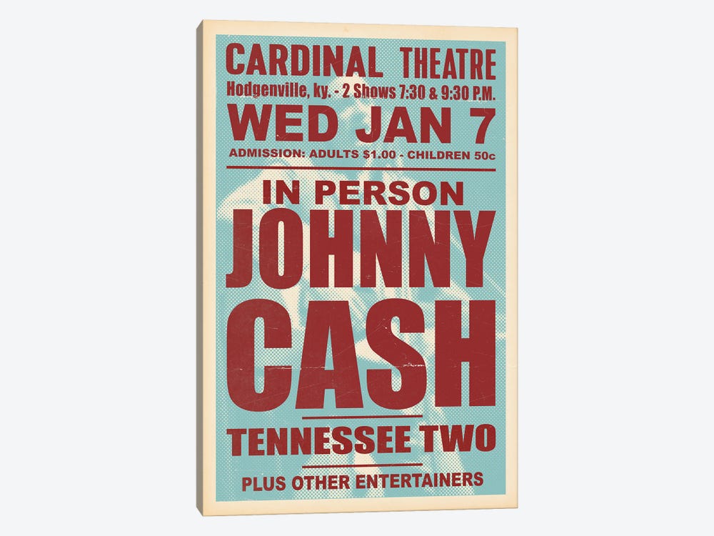 Johnny Cash 1959 by TOMADEE 1-piece Canvas Artwork