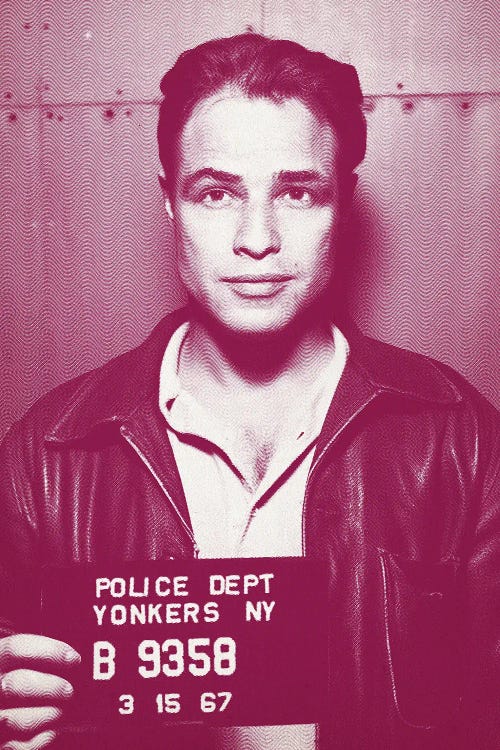 Marlon Brando Mugshot Magenta