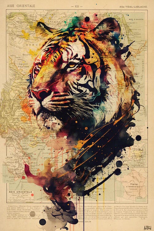 Tiger Color by TOMADEE wall art
